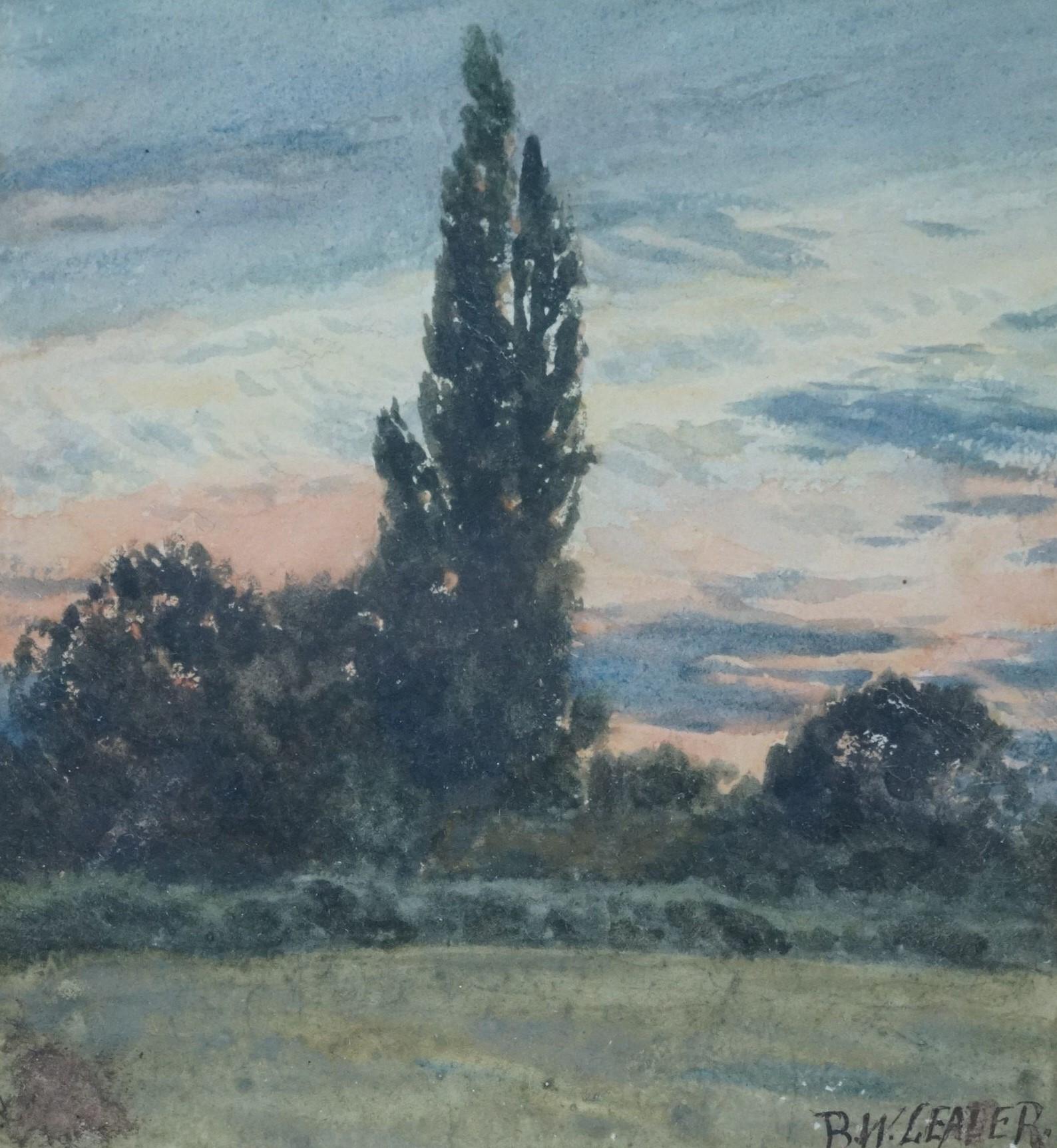 Benjamin Williams Leader 1831-1923, was an English landscape painter, he exhibited at the Royal Academy from the age of 23 and continued every year until 1922. He was a very popular painter and his works in constant demand by wealthy buyers, this