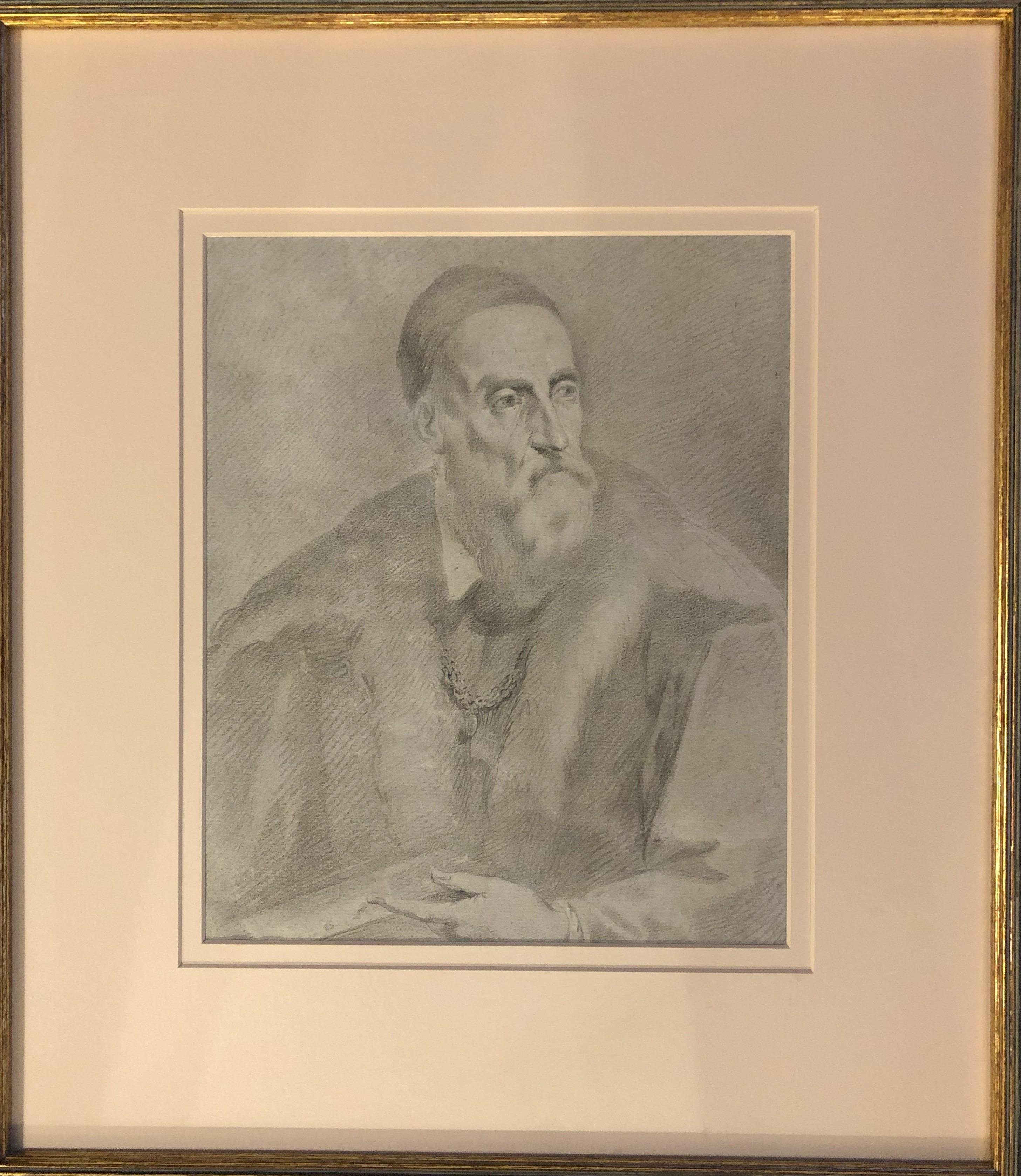 Portrait of Tiziano Vecellio   ' Titian ' - Art by Joseph  ( Arnold ) Freeman