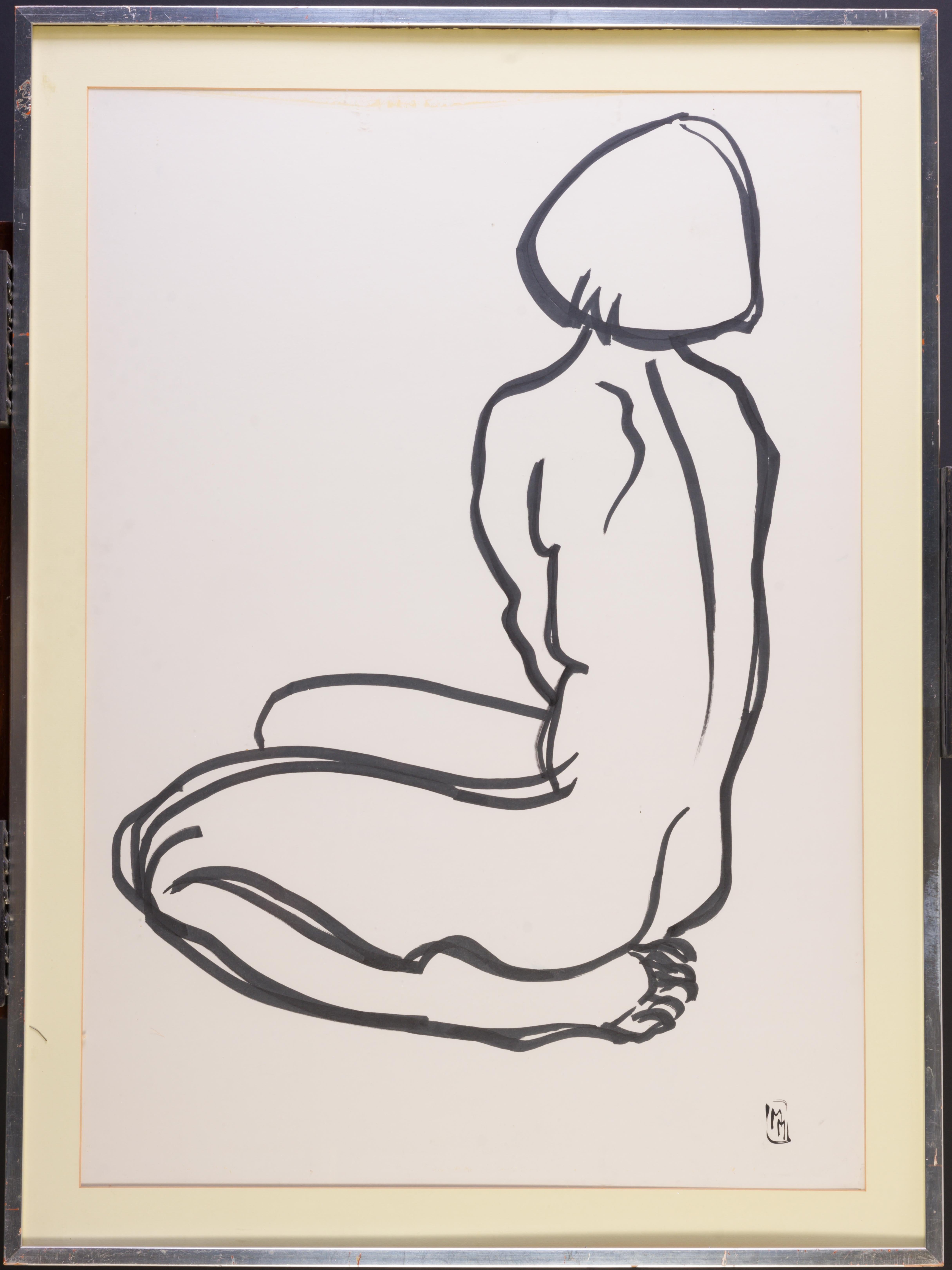 Seated Nude - Art by Mortimer Menpes