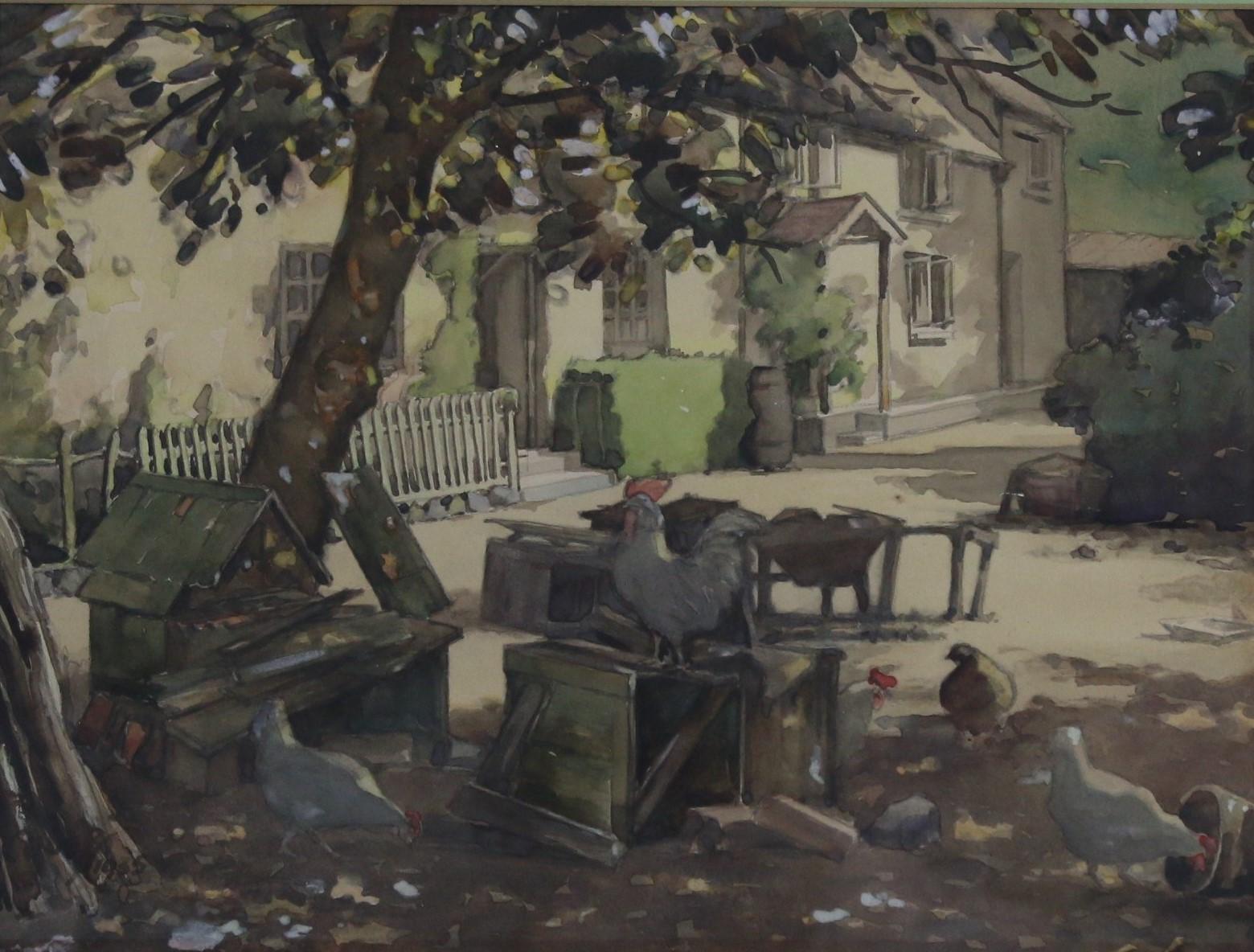 Sommerschirm, 1935. (Braun), Landscape Art, von Muriel Cooke