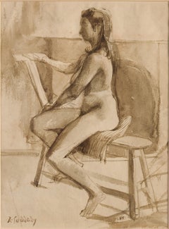 Art School study of a seated nude