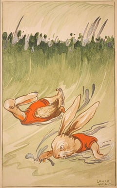 Geschichte Nr. 17, Onkel Wiggily am Meeresstrand, 1915 von Louis Wisa, Illustrator Art