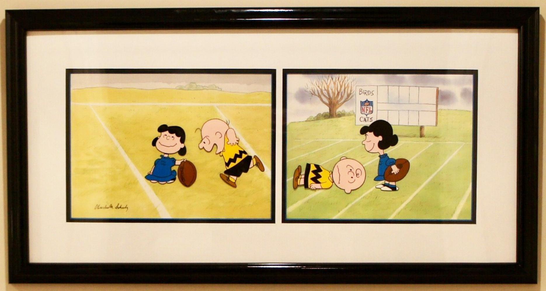 Charles M. Schulz Figurative Art - Charlie Brown and Lucy Classic Football