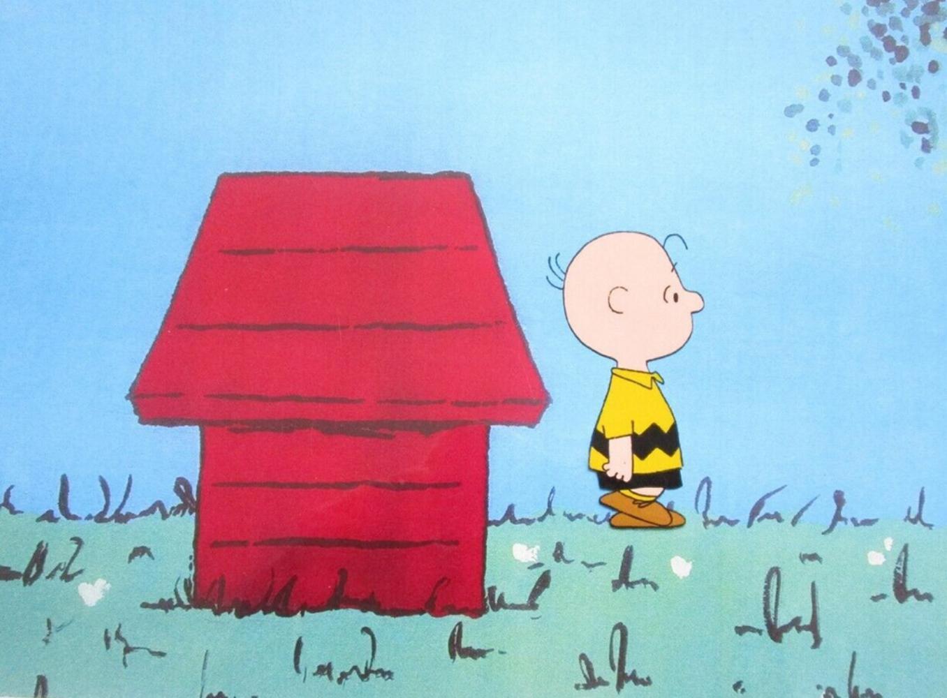 Charles M. Schulz Figurative Art - 'Charlie Brown Peanuts' Original Animation Production Cel & Drawing 1983