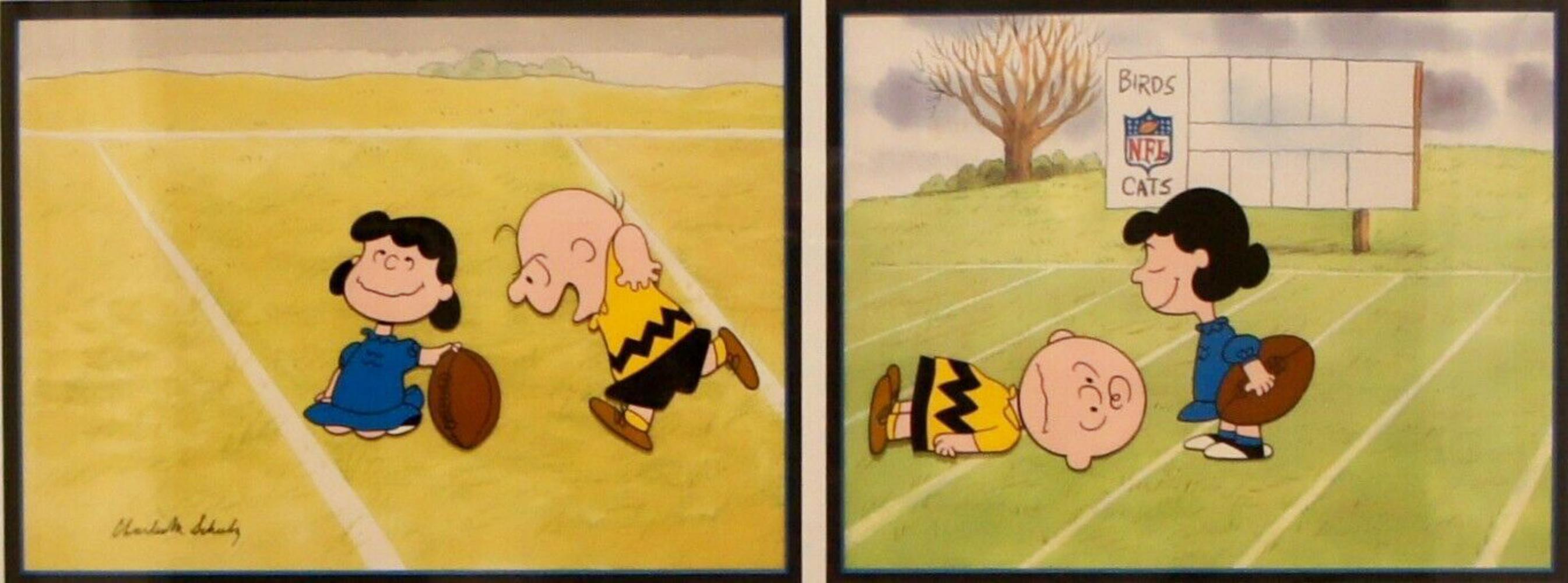 Charlie Brown and Lucy Classic Football - Art by Charles M. Schulz