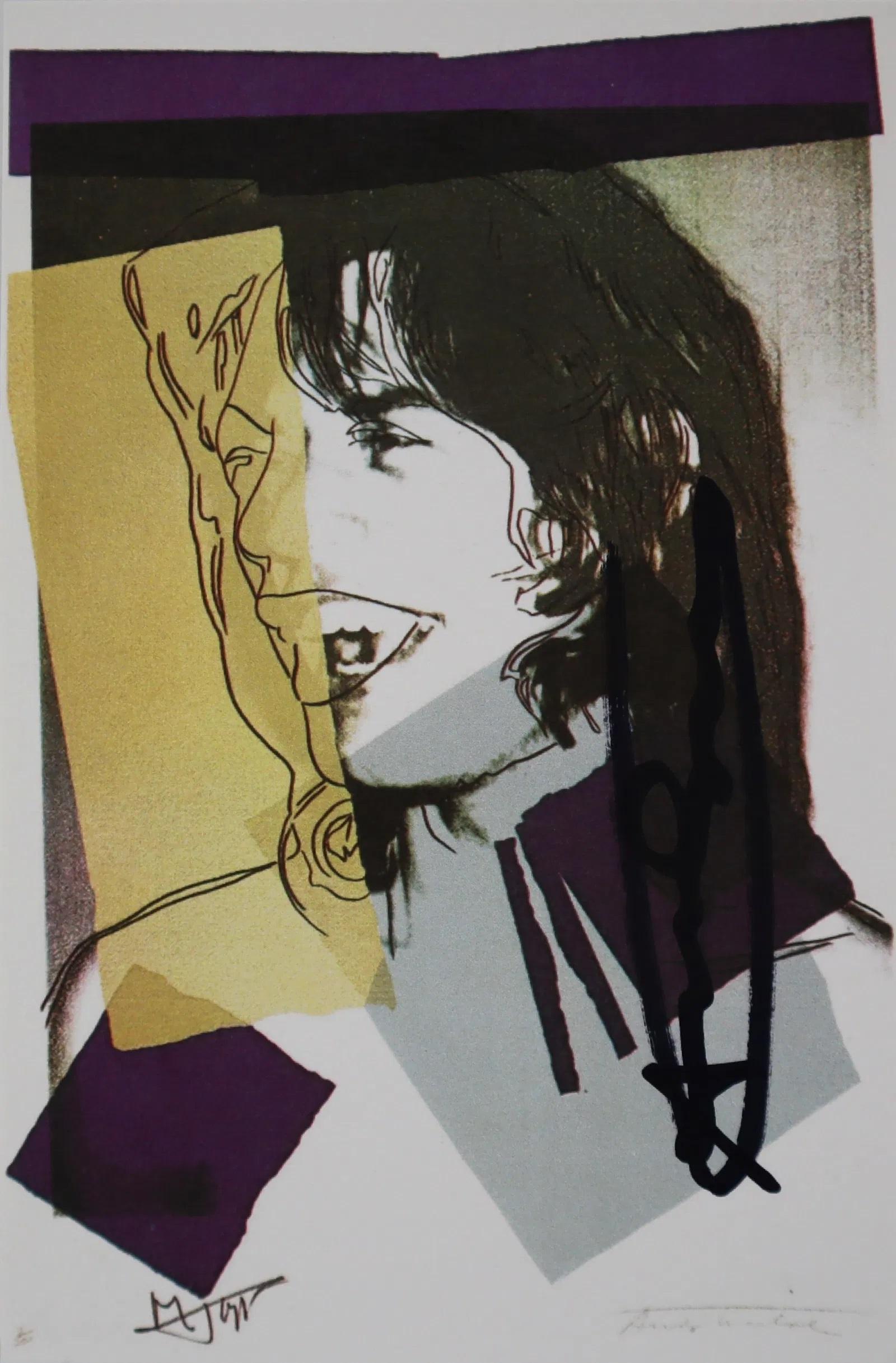 Artist: Andy Warhol.
Title: Mick Jagger F&S II.142 Framed Announcement card.
Medium: Lithograph Hand Signed 
Size: Image size: 6" x 4", Framed: 10" x 8
Year: 1975
Edition: Limited Release By Castelli Graphics New York For Exhibition
Condition: