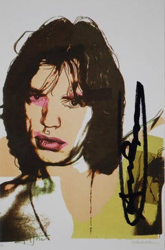 Andy Warhol "Mick Jagger-F&S. II.141" Framed Announcement card, Hand signed