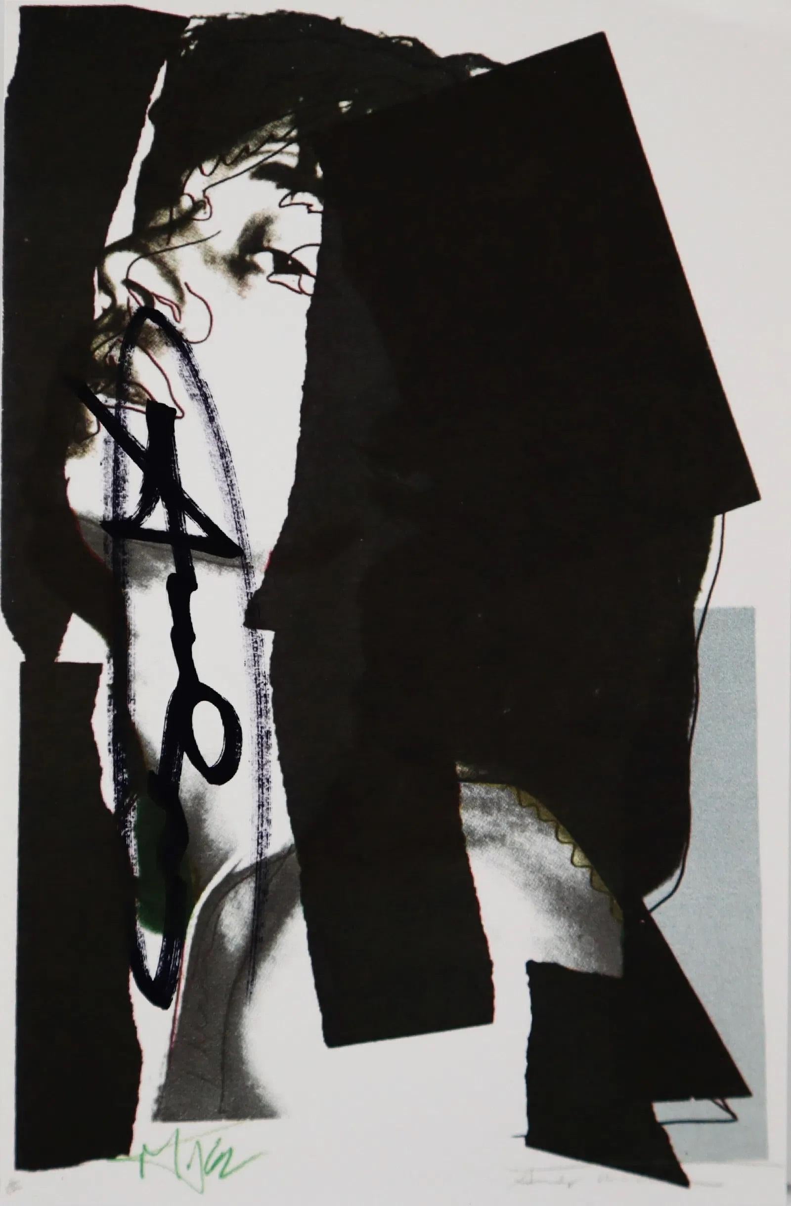 Artist: Andy Warhol.
Title: Mick Jagger F&S II.144 Framed Announcement card.
Medium: Lithograph Hand Signed 
Size: Image size: 6" x 4", Framed: 10" x 8
Year: 1975
Edition: Limited Release By Castelli Graphics New York For Exhibition
Condition: