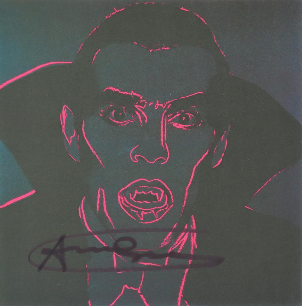 ANDY WARHOL (1928-1987), 'MYTHS - DRACULA' SIGNED INVITATION - Pop Art Art by Andy Warhol