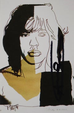 Andy-Warhol "Mick Jagger-F&S. II.146" Framed Announcement card, Hand signed