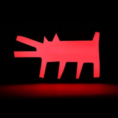 Keith Haring - Boîte lumineuse LED "Barking Dog", 2025