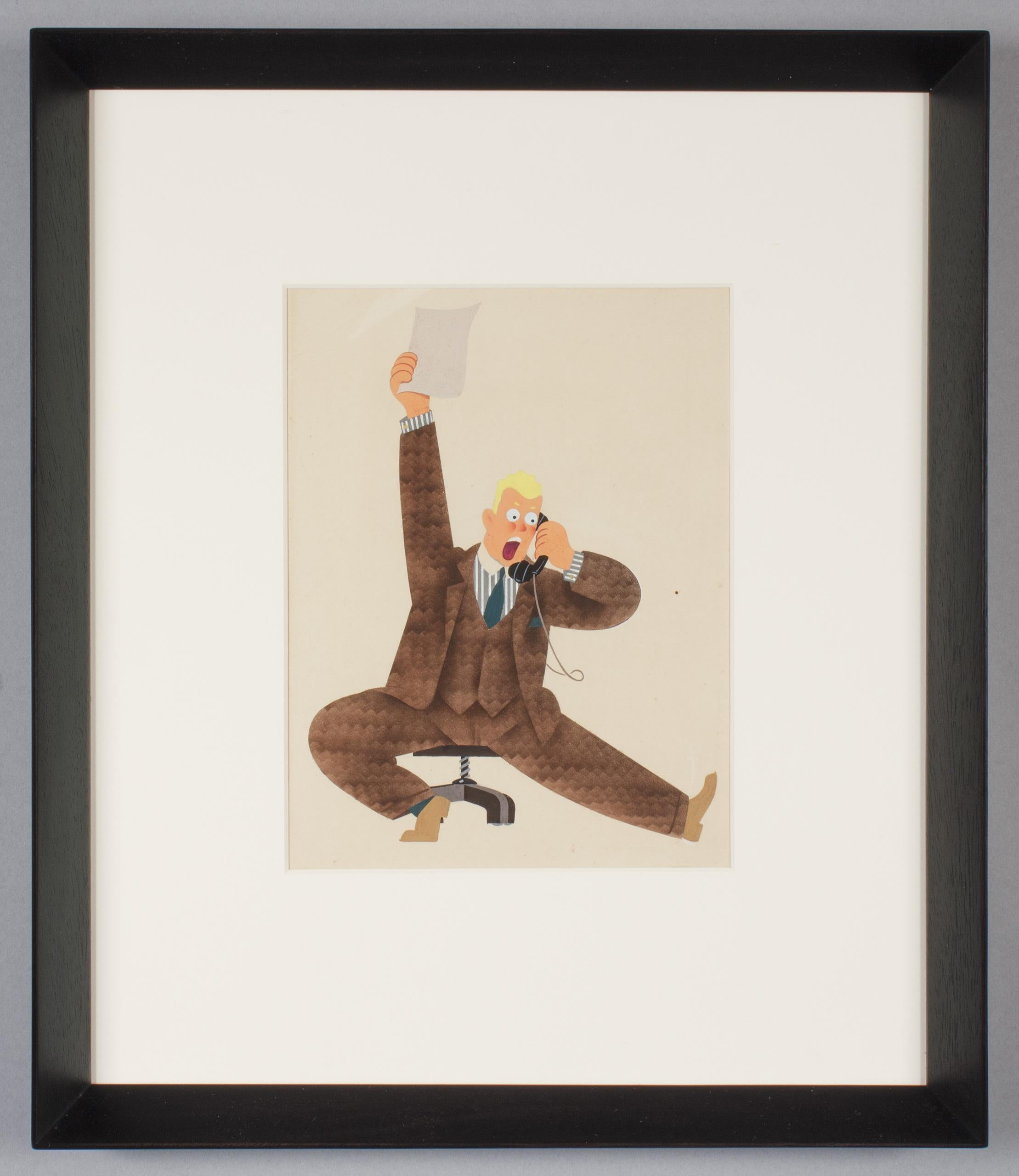 Humorvolle Illustration eines Stockhändlers von Maurice Freed