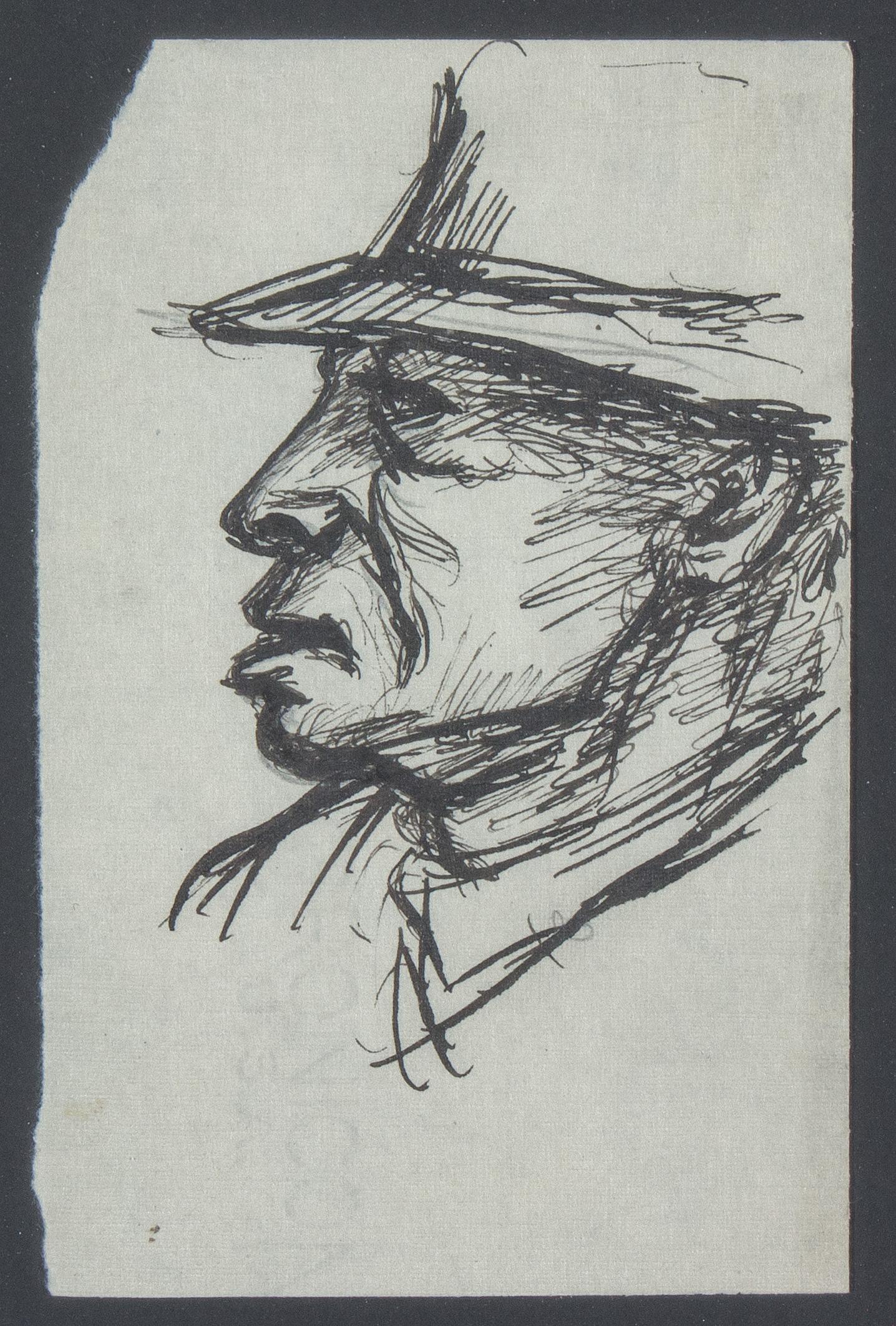 Ritratto di profilo dell'artista di Philadelphia Julius Bloch in vendita 1
