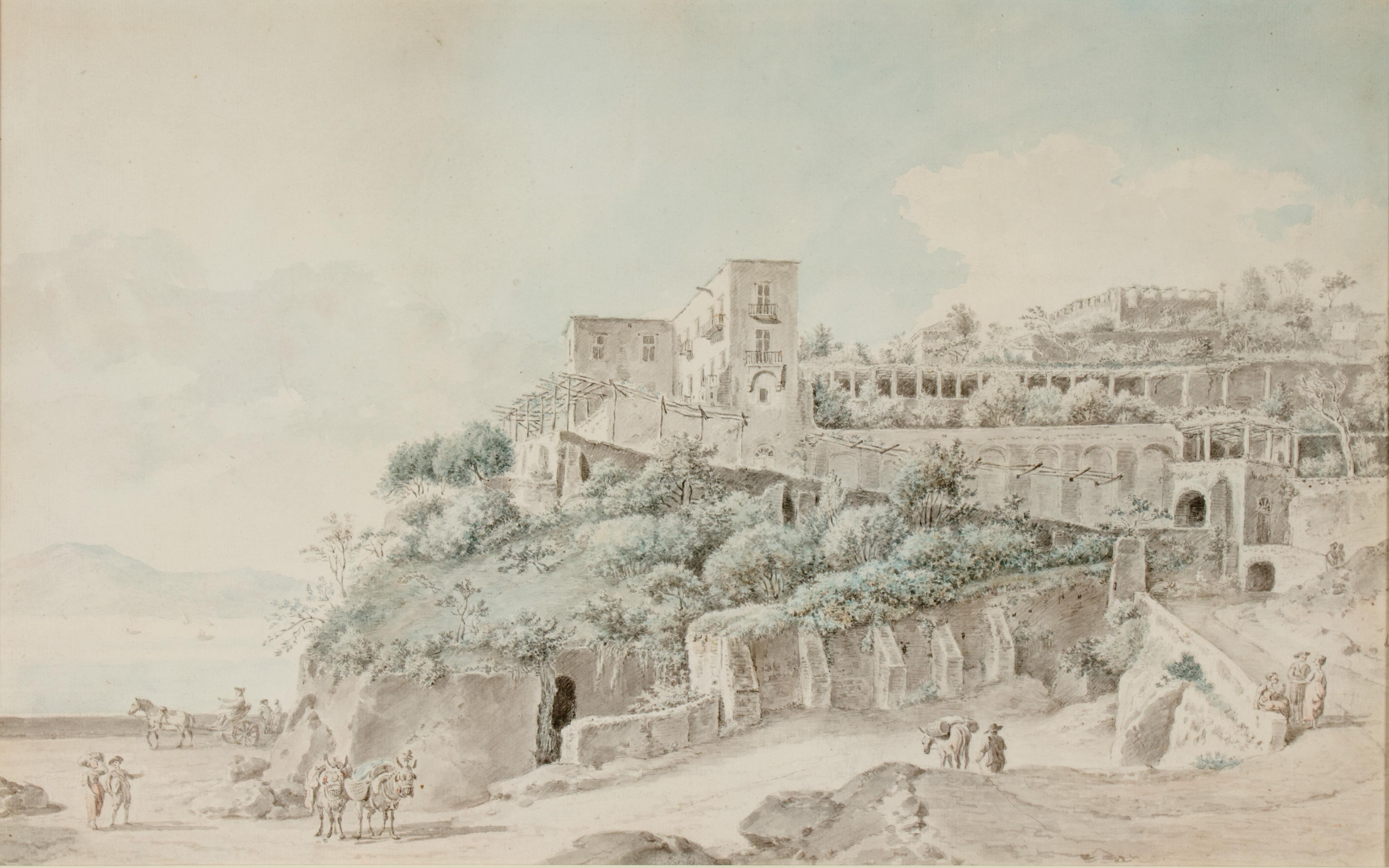 Mount Posillipo in der Nähe des Tombs von Virgil, Neapel, 1779 – Art von Jean-Claude-Richard de Saint Non
