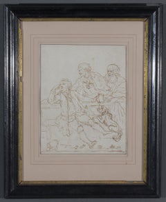 An Eighteenth Century Drawing of a Tavern Scene by a German Artist
