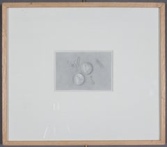 Still Life: Silver Dollars with Pins and Paper Clips