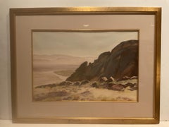 Vintage Watercolor “Steel Rocks” Palm Springs, California; Roy H. Collins 1929