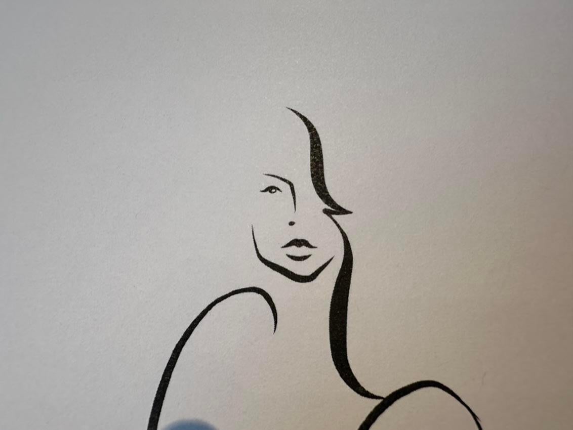Haiku #20, 1/50 - Digital Vector Drawing Sitting Female Nude Woman Figure Knee  For Sale 5