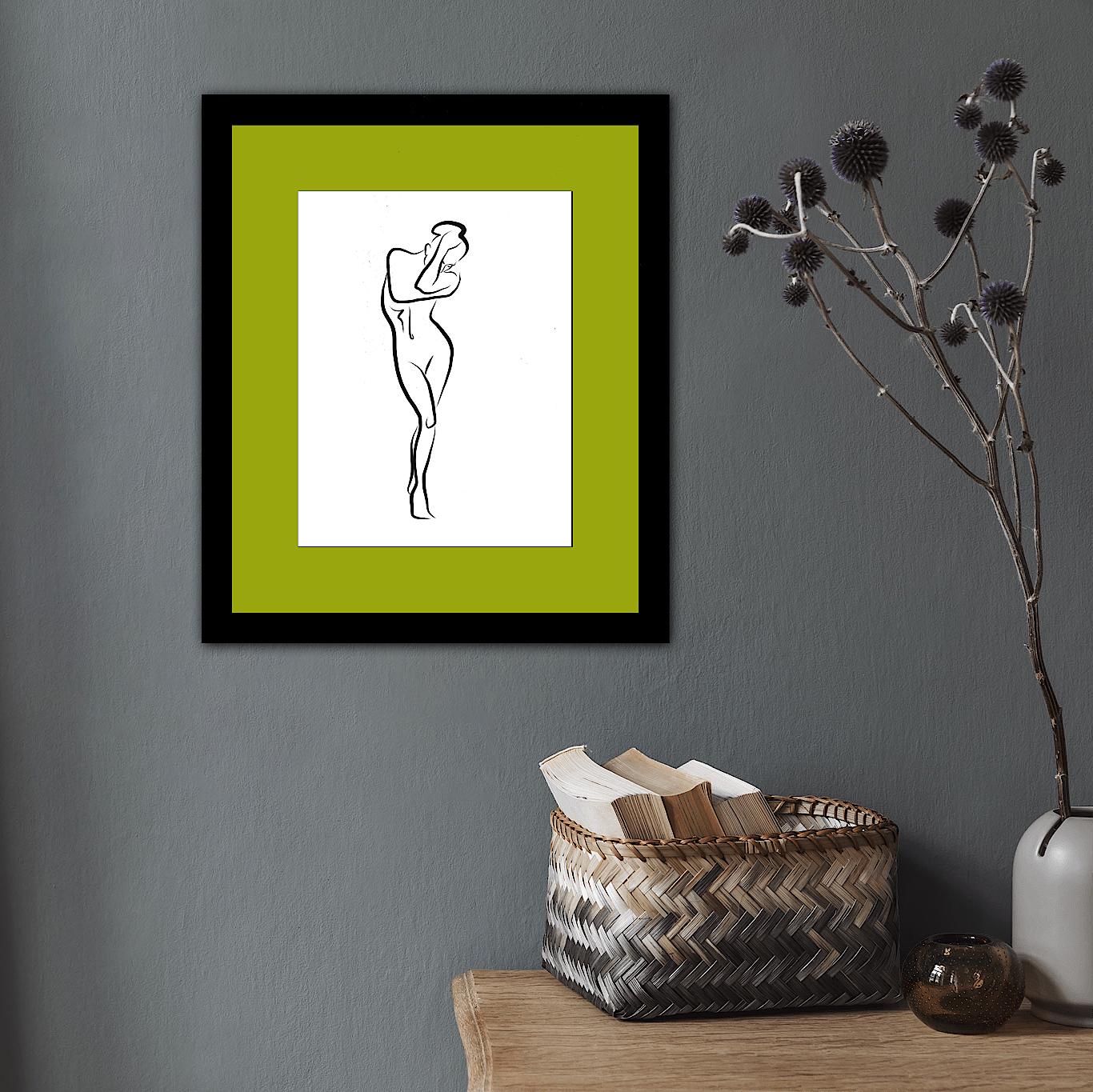 Haiku #26 - Digital Vector Drawing Shy Standing Female Nude Woman Figure

This is a limited edition (50) digital black & white print of a standing female nude, executed in 17 vector lines. It is part of a series called Haiku, after the style of