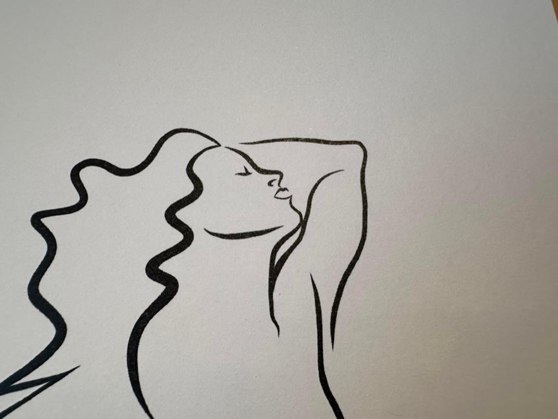 Haiku #28 - Digital Vector Drawing Kneeling Female Nude Woman Figure For Sale 6