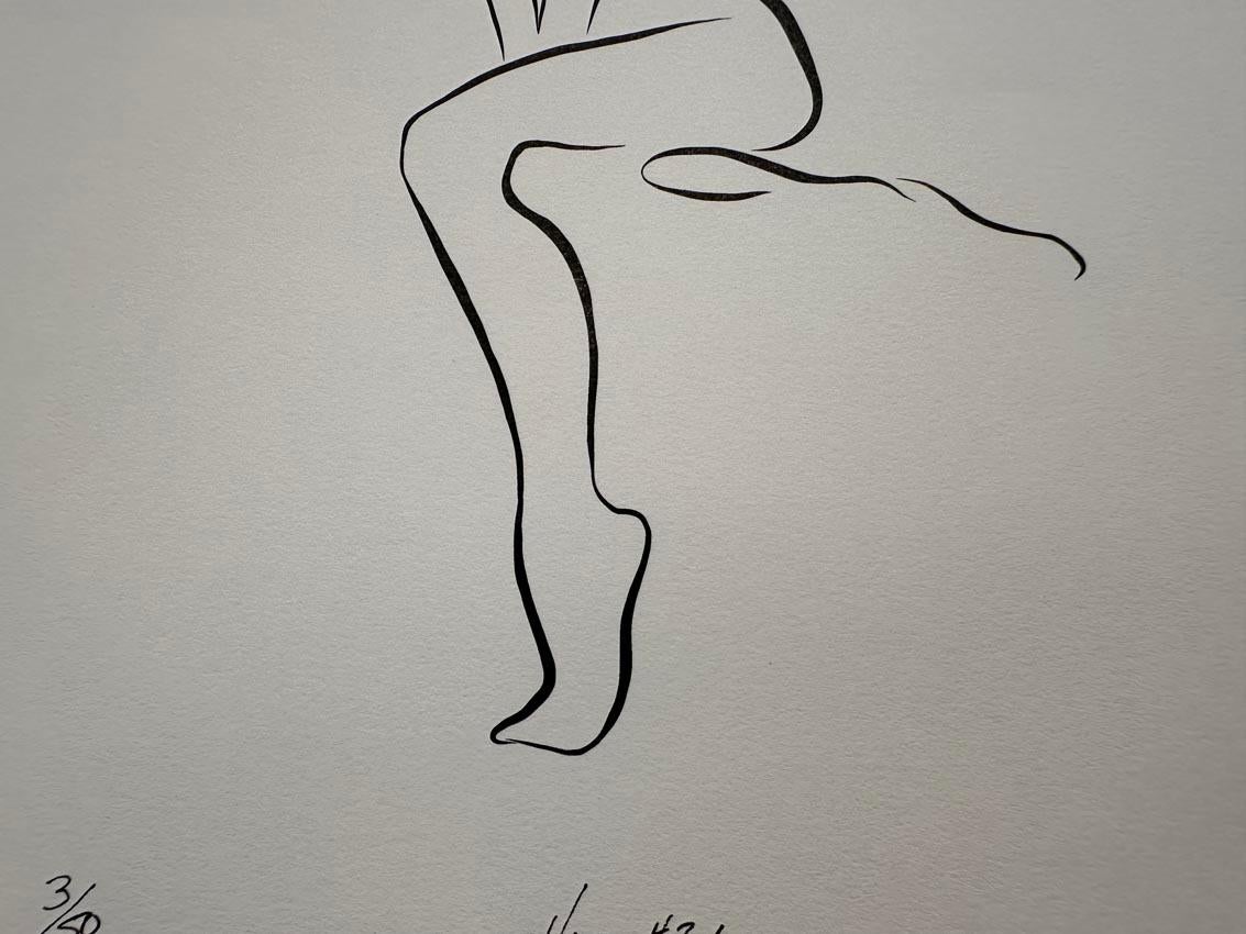 Haiku #31 - Digital Vector Drawing Sitting Female Nude Woman Figure Head Back For Sale 3