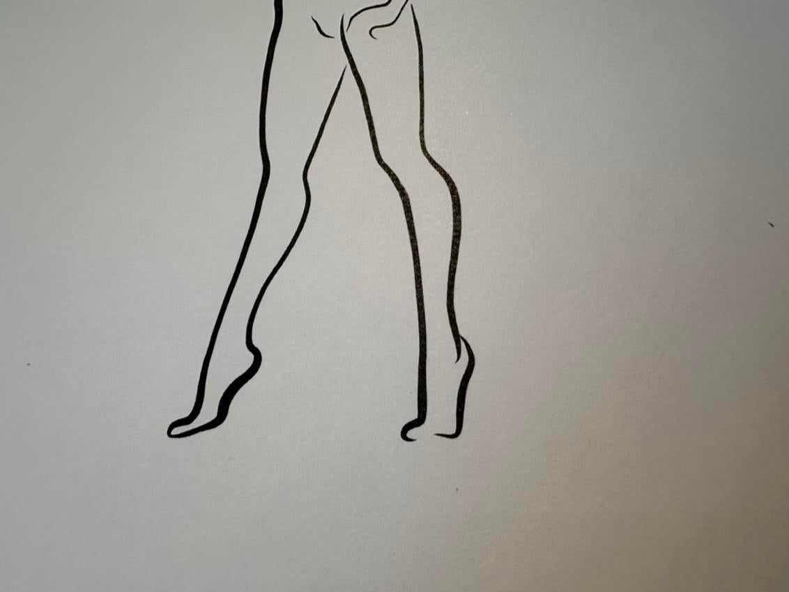 Haiku #32 - Digital Vector Drawing Standing Female Nude Viewed Front For Sale 4