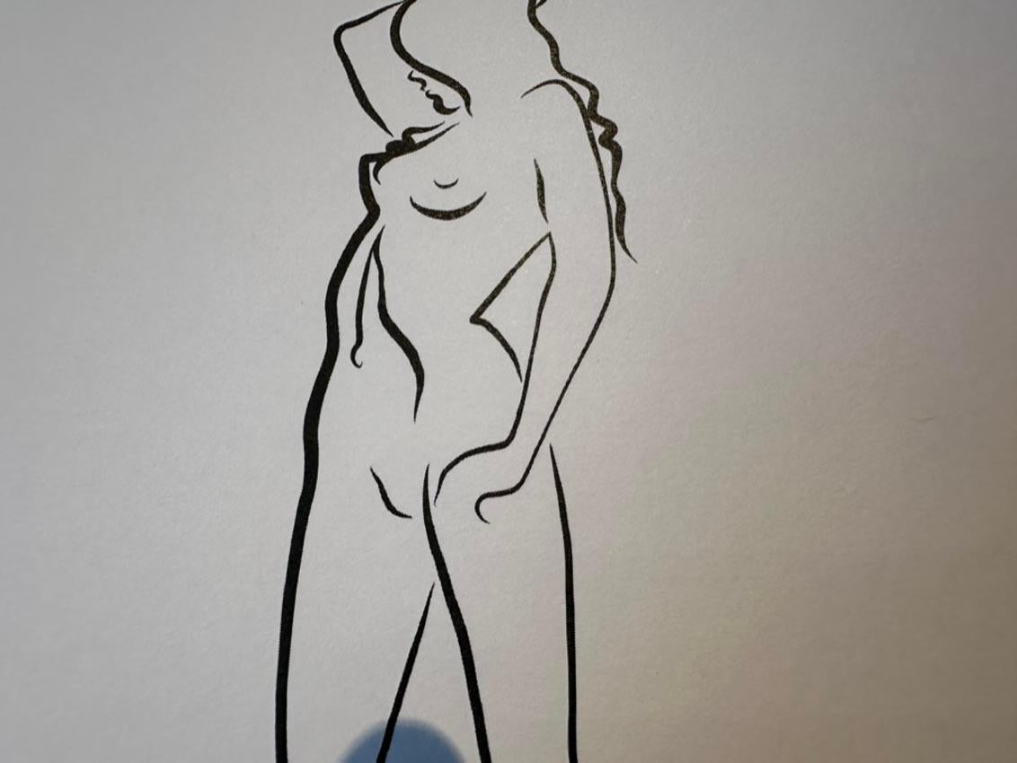 Haiku #32 - Digital Vector Drawing Standing Female Nude Viewed Front For Sale 5