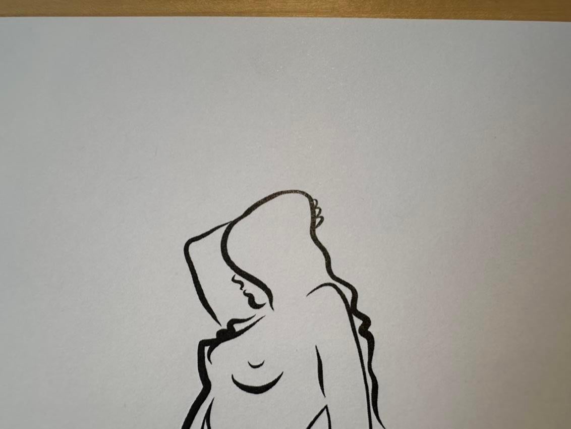 Haiku #32 - Digital Vector Drawing Standing Female Nude Viewed Front For Sale 6