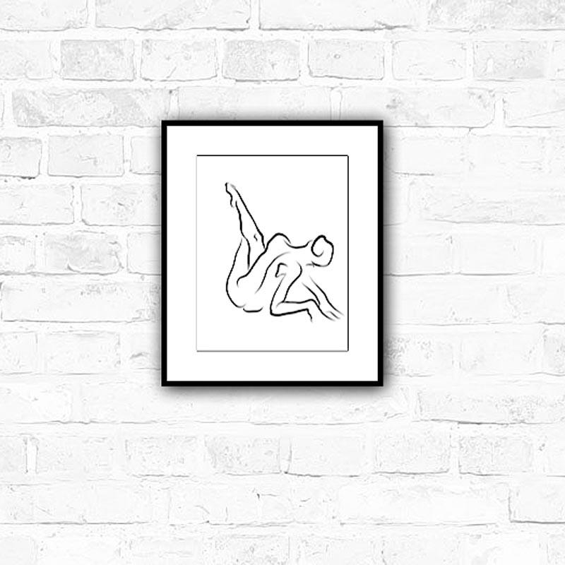 Haiku #37 - Digital Vector Drawing Dynamic Pose Seated Female Nude Woman Figure

This is a limited edition (50) digital black & white print of a seated female nude, executed in 17 vector lines. It is part of a series called Haiku, after the style of