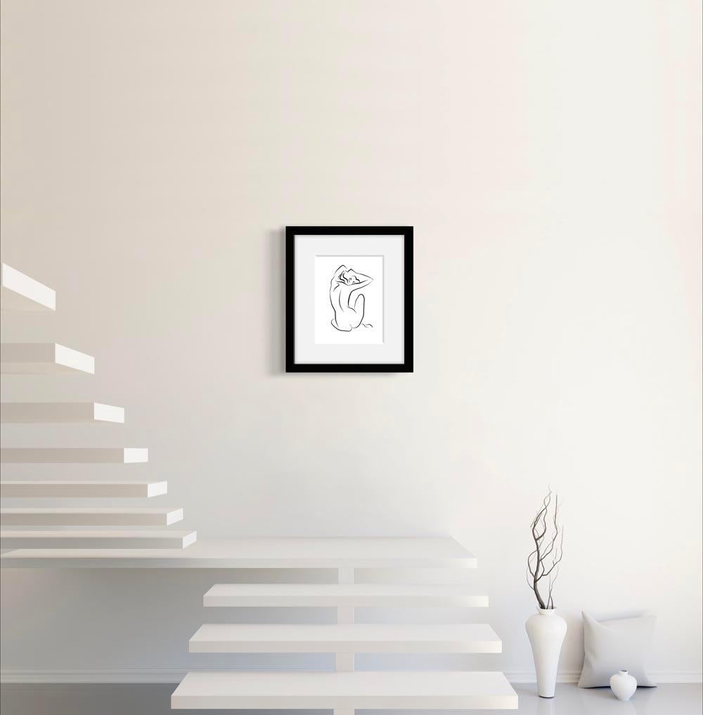 Haiku #43, 3/50 - Digital Vector Drawing Seated Female Nude Woman Figure from B For Sale 9