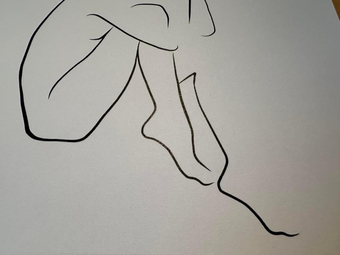 Haiku #45 - Digital Vector Drawing Seated Female Nude Woman Figure For Sale 4