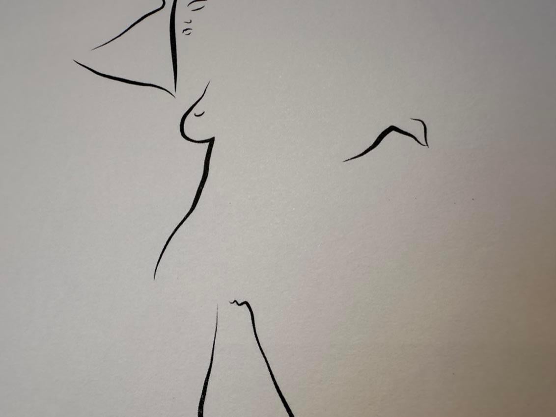 Haiku #50 - Digital Vector Drawing Standing Female Nude Woman Figure For Sale 5