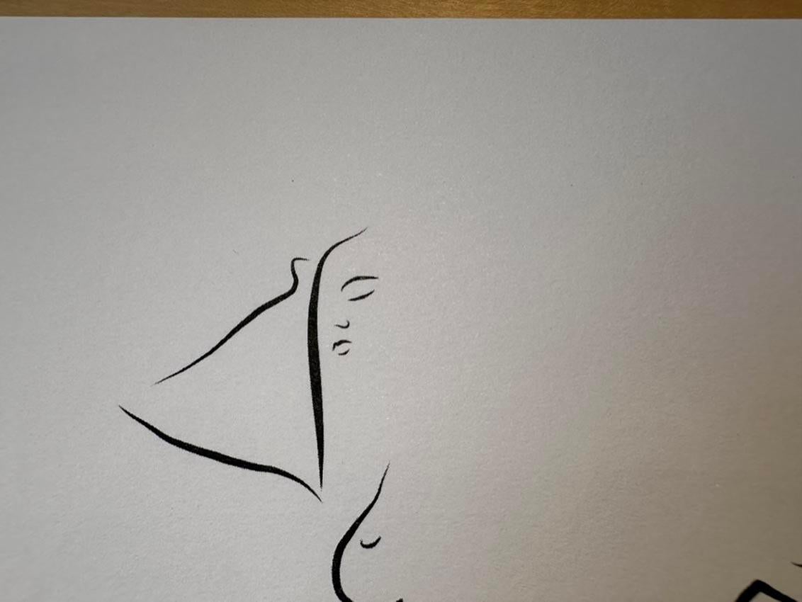 Haiku #50 - Digital Vector Drawing Standing Female Nude Woman Figure For Sale 6