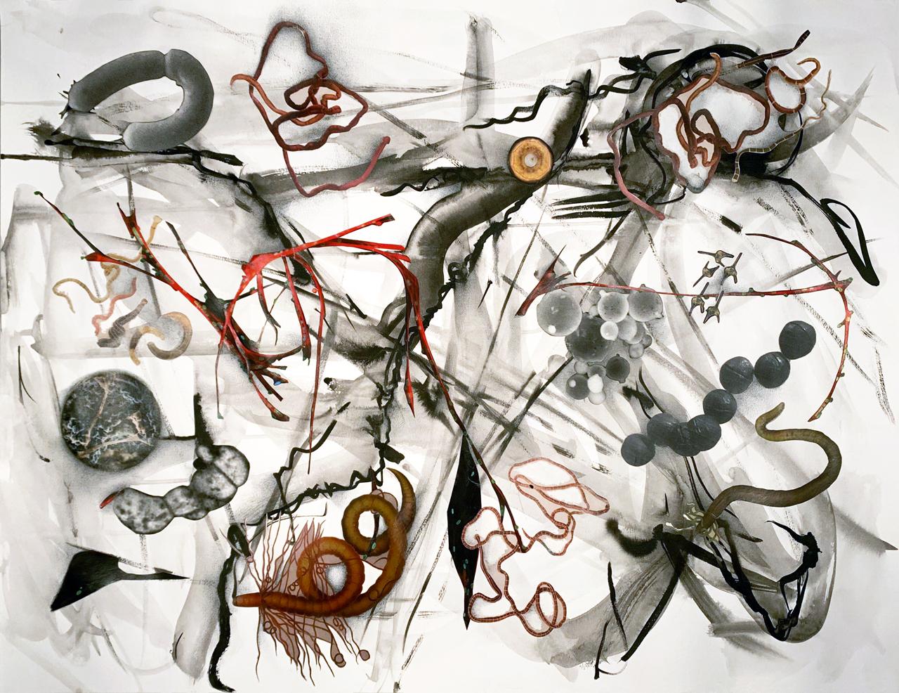 Julie Harrison Abstract Drawing – Gehirne 1374