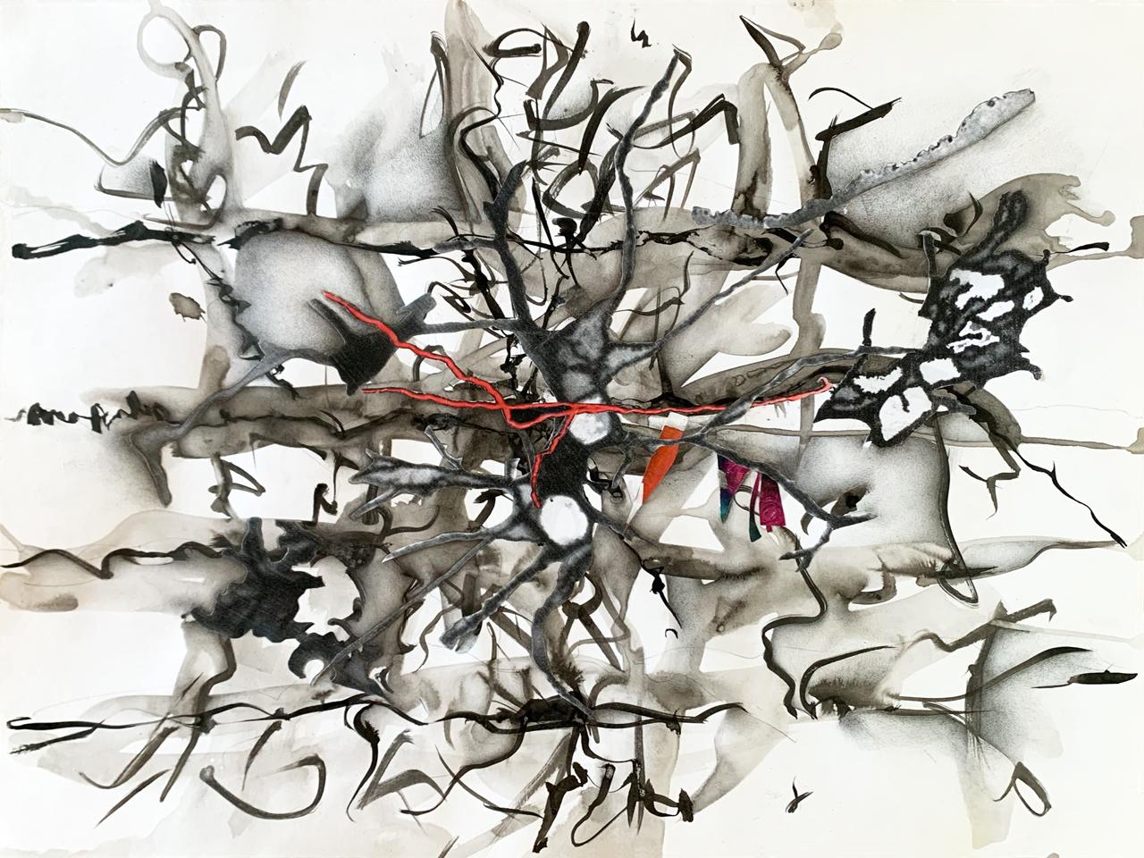 Julie Harrison Abstract Drawing – Gehirne 2598