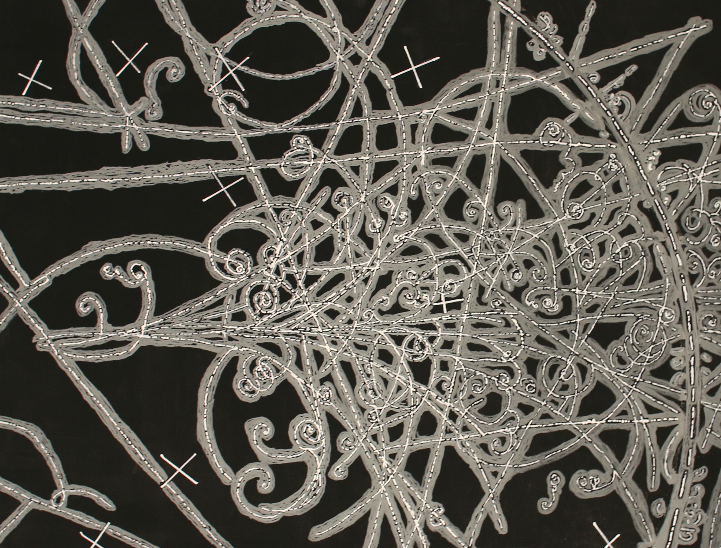 Jody Rasch Abstract Drawing - Particle Shower 1