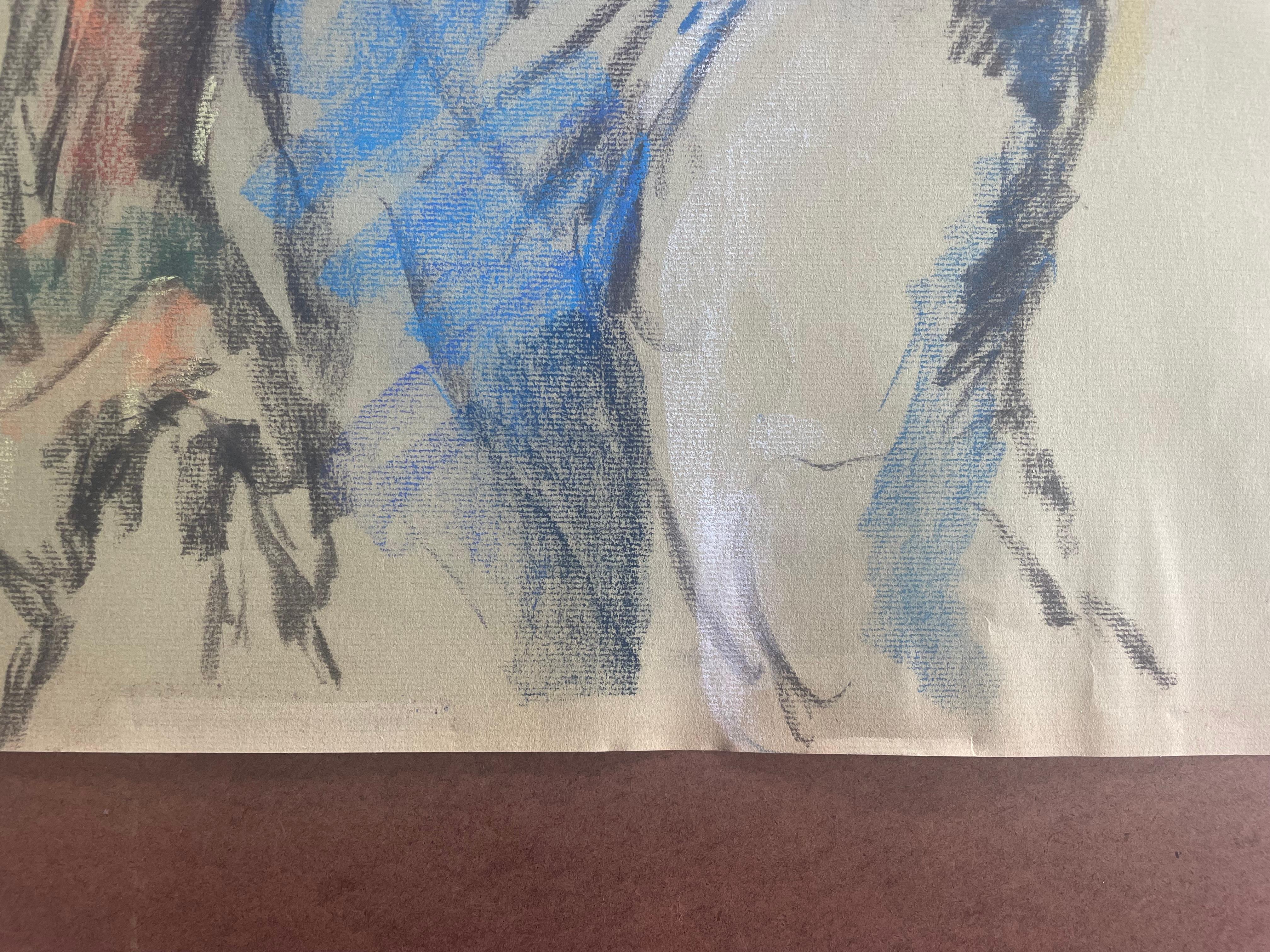 Original Ronald Shap figure drawing, signed For Sale 8