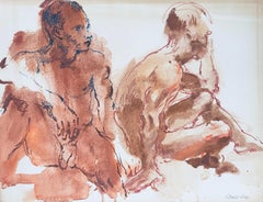 Original Ronald Shap figure drawing, signed