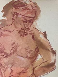 Original Ronald Shap figure drawing, signed