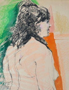 Original Ronald Shap figure drawing, signed