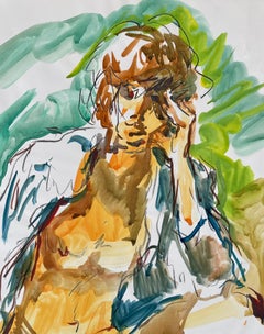 Original Ronald Shap figure drawing, signed