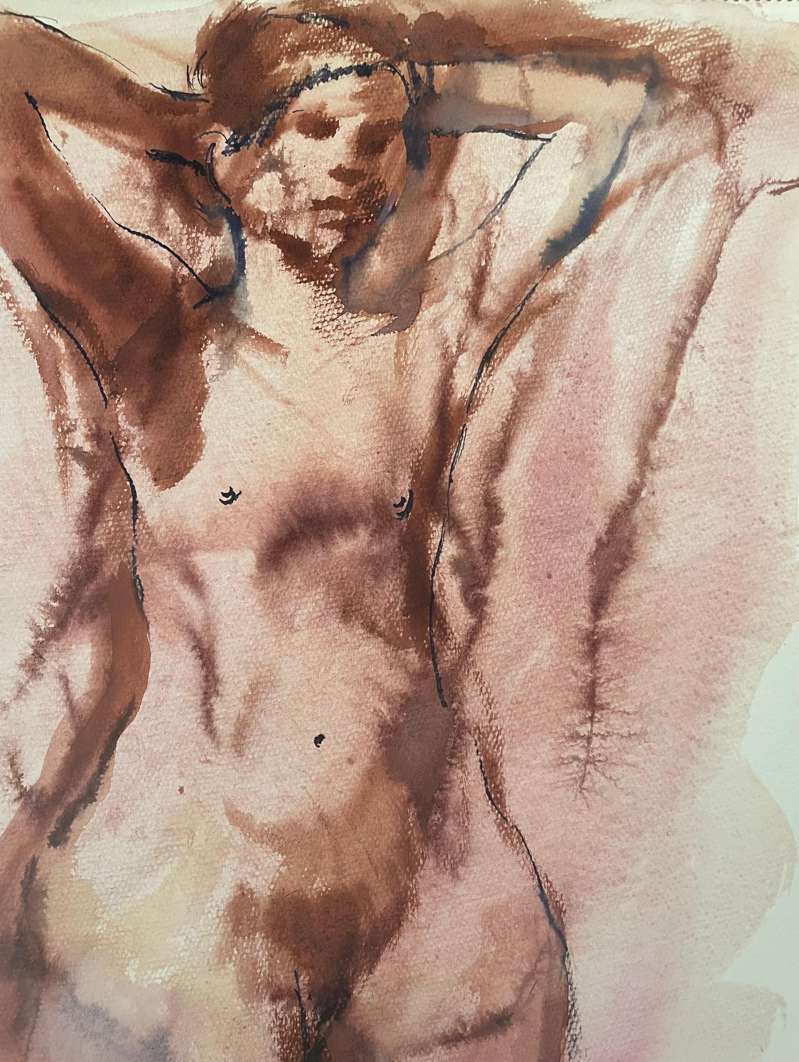 Dusche (Beige), Nude, von Ronald Shap