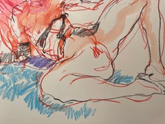 Original Ronald Shap figure drawing, signed