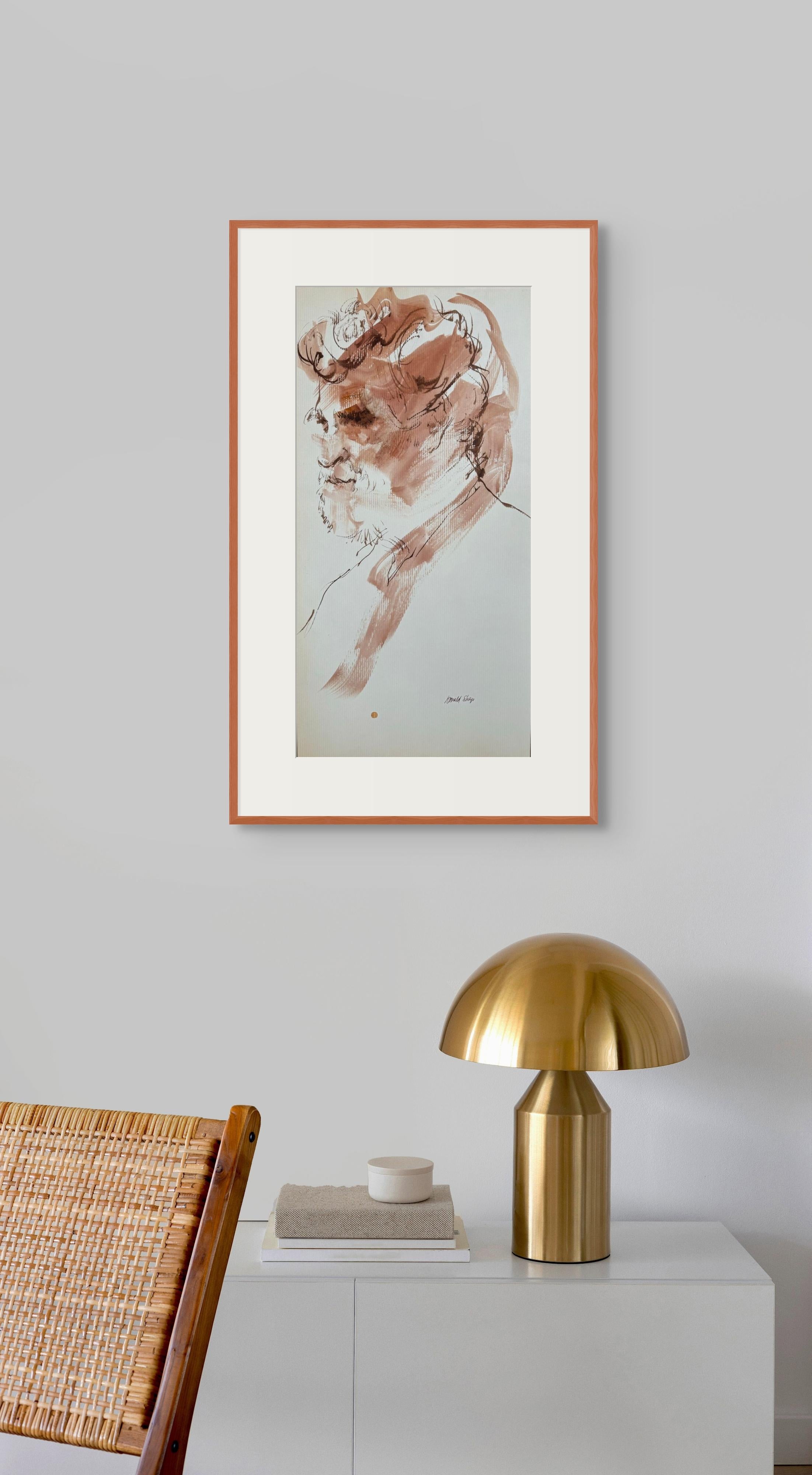 Original Ronald Shap figure drawing, signed For Sale 4