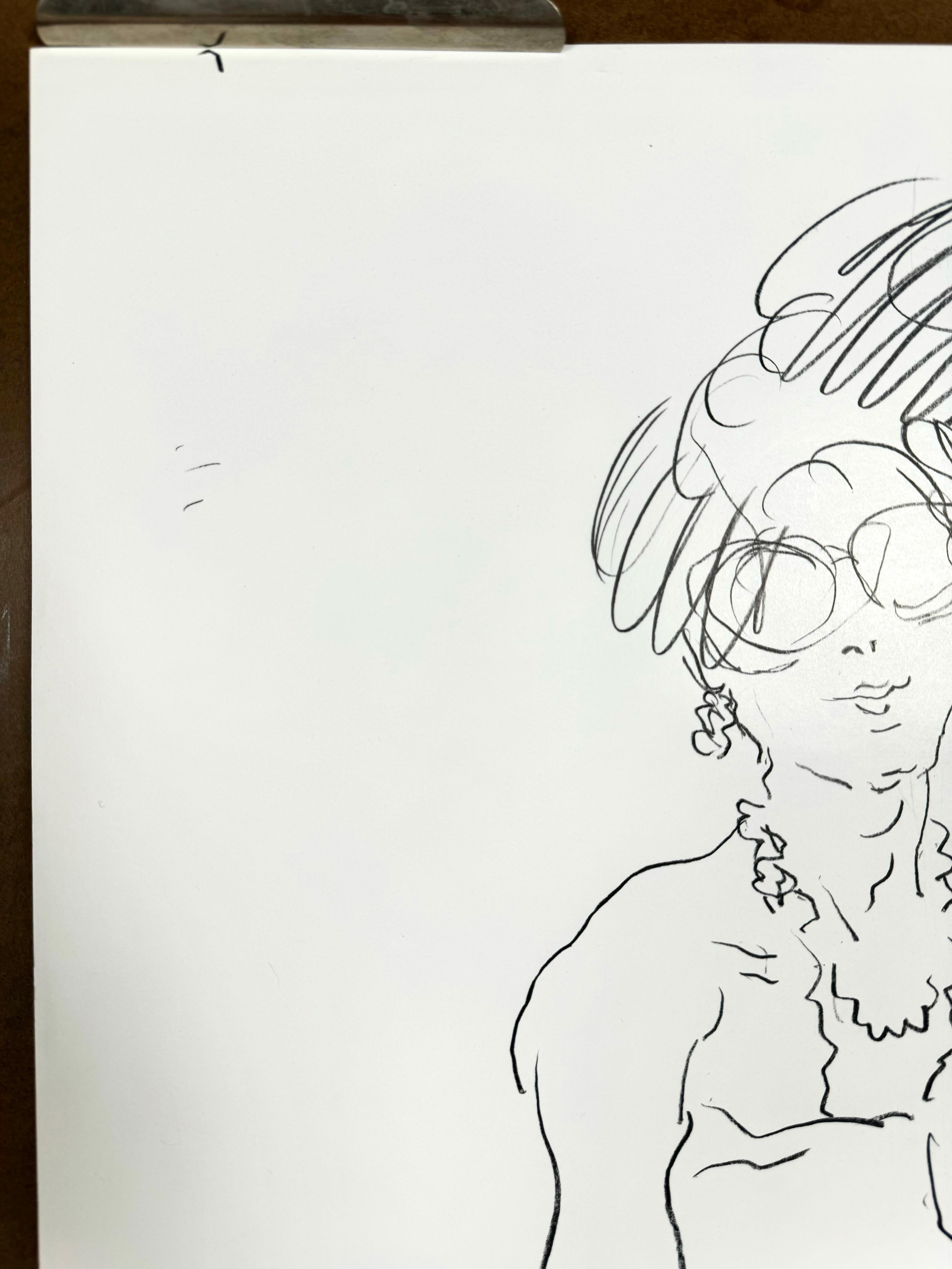 Original Ronald Shap figure drawing For Sale 1
