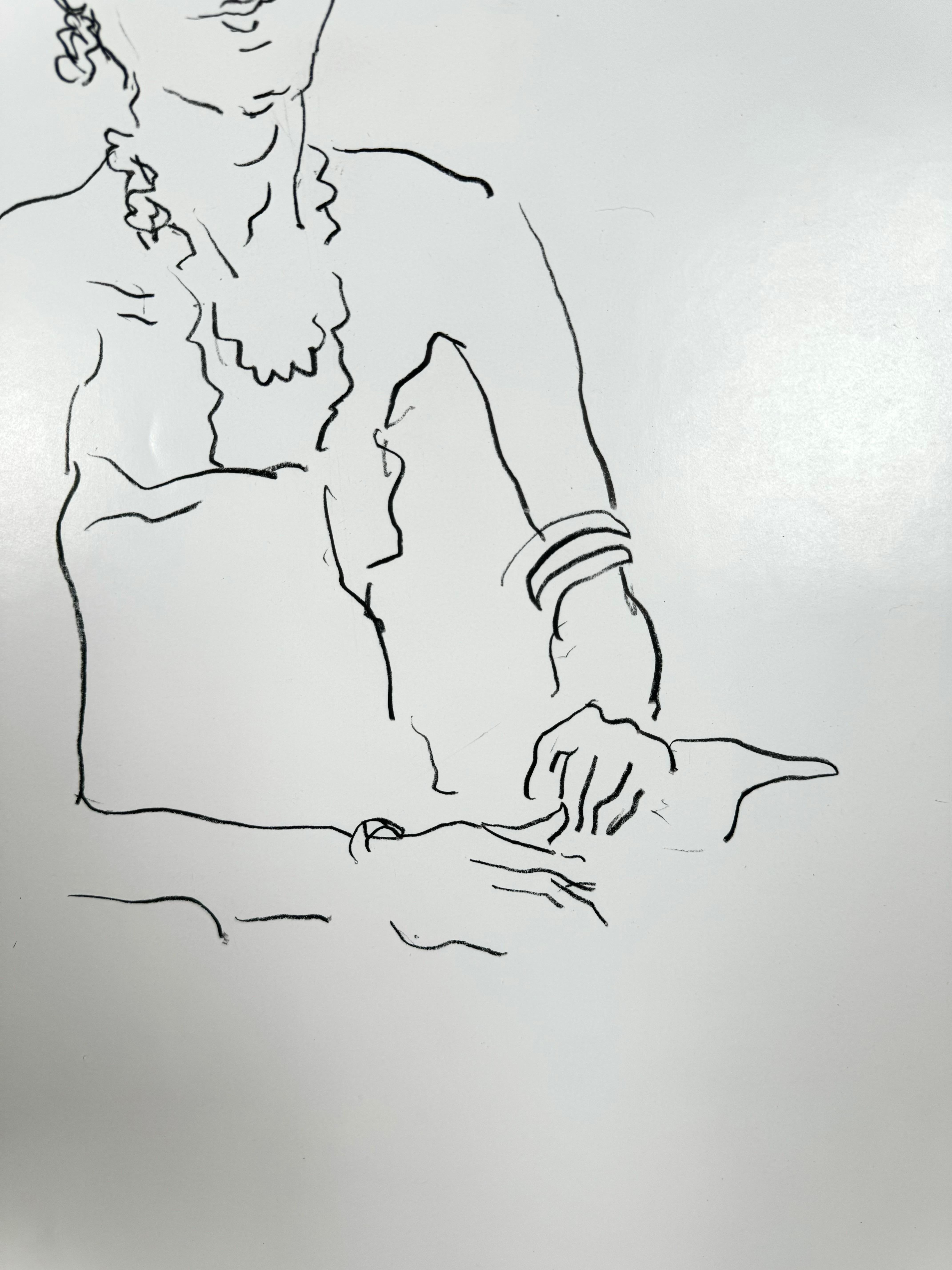Original Ronald Shap figure drawing For Sale 2