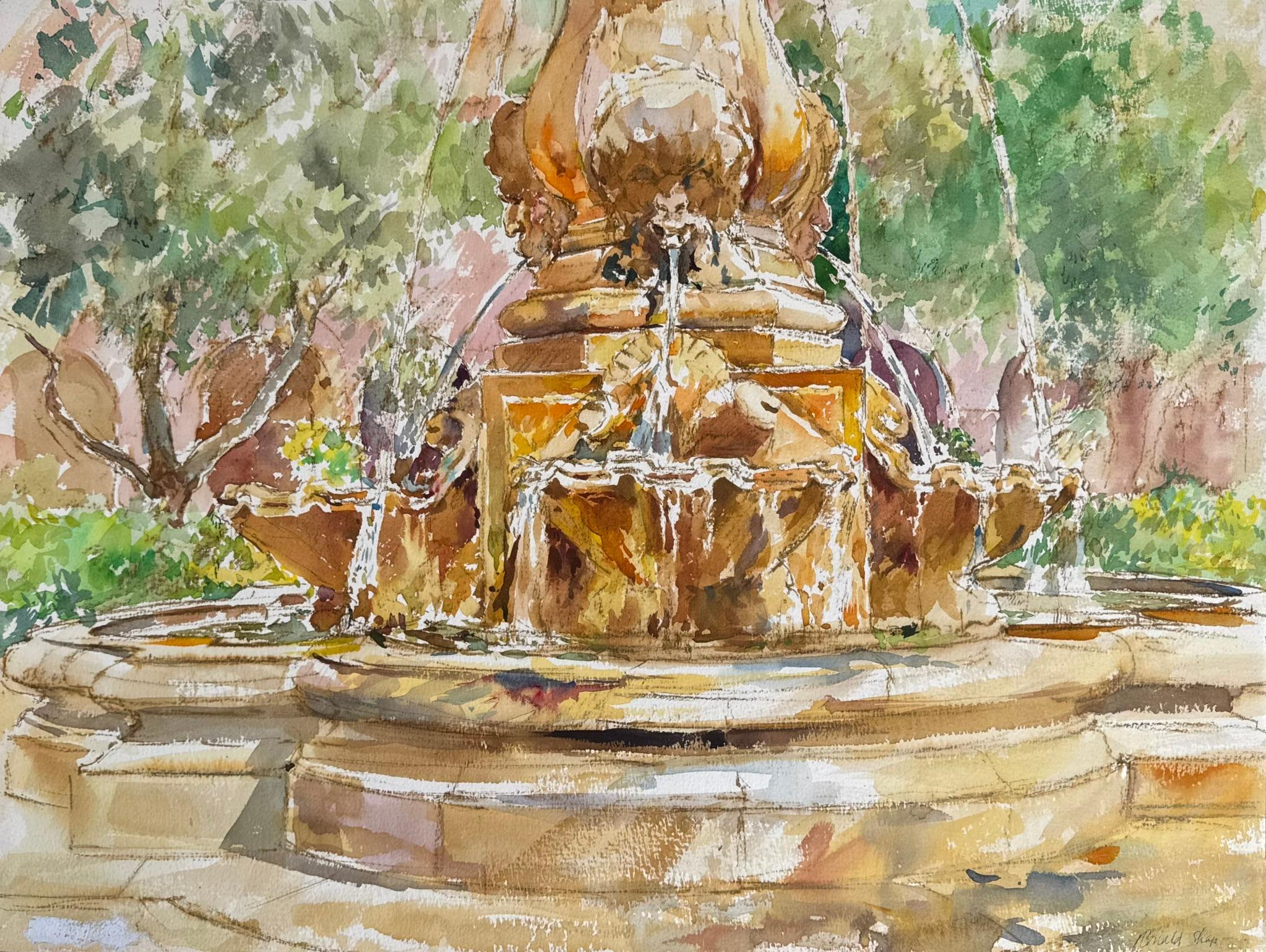 Fontaine de Neptune, hôtel de ville de Pasadena