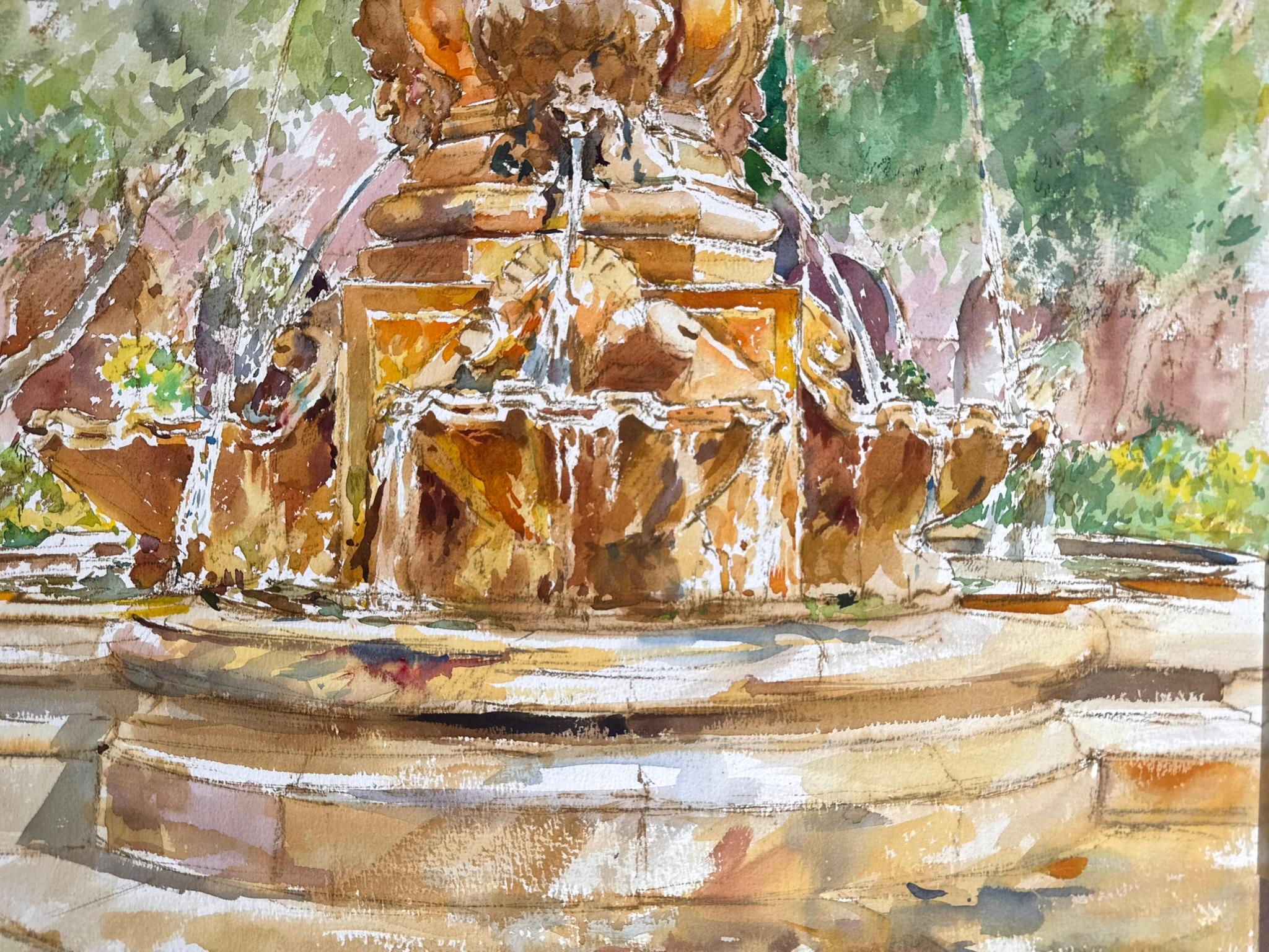 Fontana di Nettuno, municipio di Pasadena - Art di Ronald Shap