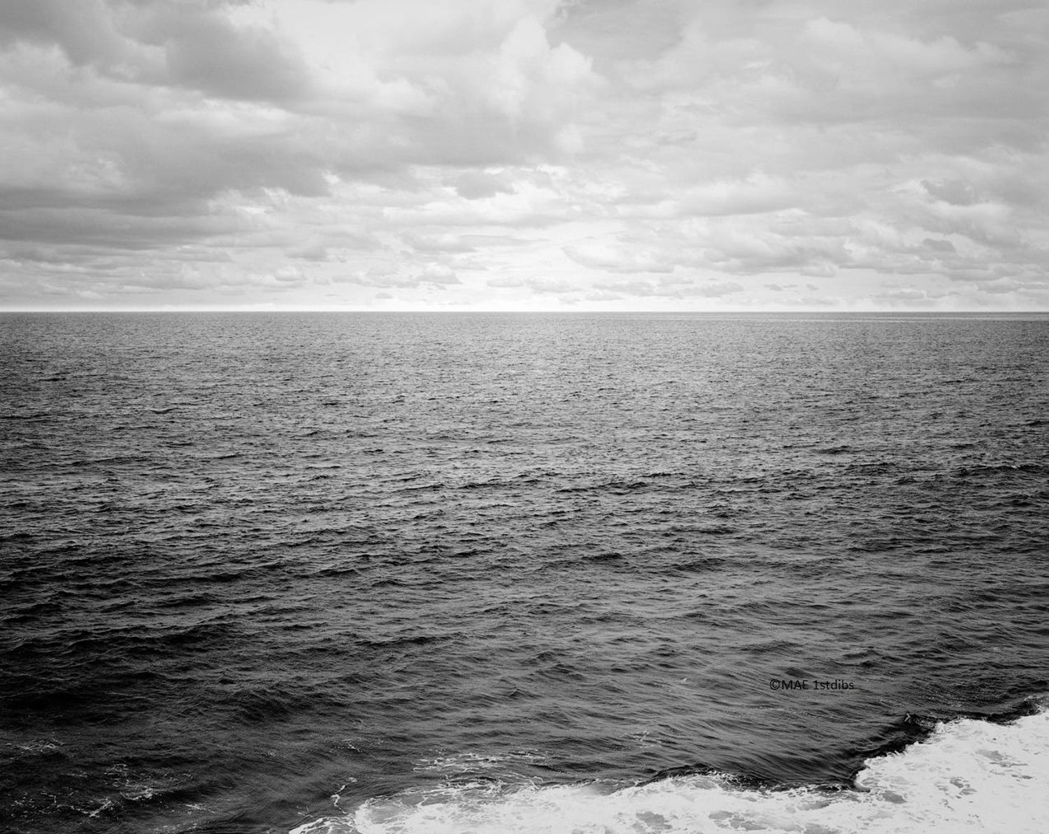 Black and white ocean landscape atlantic ocean bw n 2 custom acrylic piece