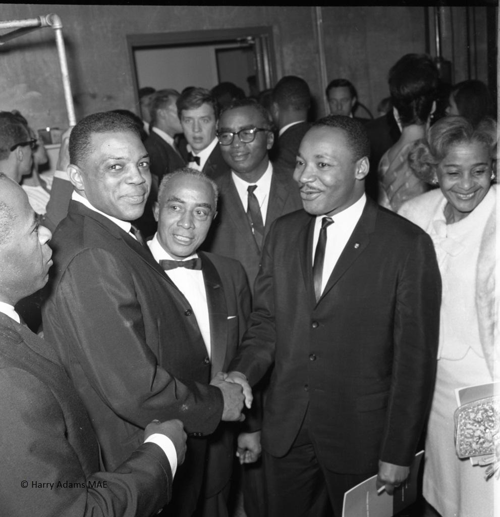 Icons -20x20" Silver Gelatin print  -Rev Dr. Martin Luther King with Willie Mays